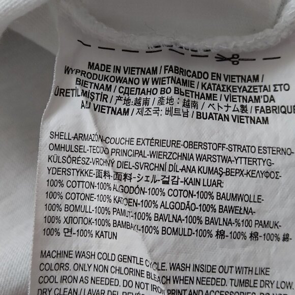 Vans | Worldly Blousant Long Sleeve Graphic Tee Shirt White | Size S - Picture 10 of 10